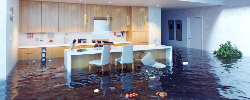 flooding in the kitchen